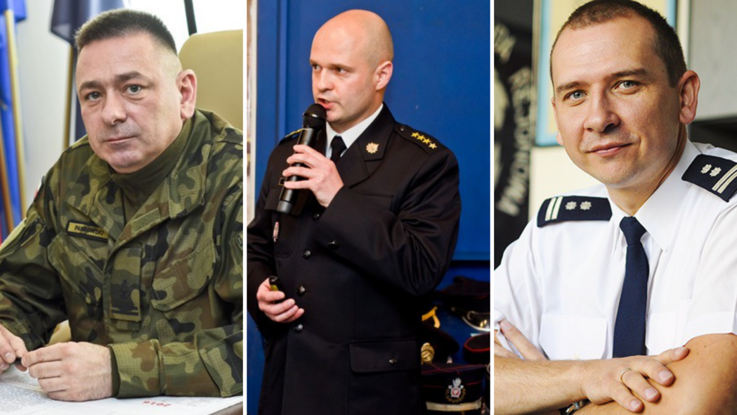 Elbląg, Od lewej: płk Piotr Pankowski, st. kpt. Łukasz Kochan i insp. Robert Muraszko Elbląg, Od lewej: płk Piotr Pankowski, st. kpt. Łukasz Kochan i insp. Robert Muraszko
