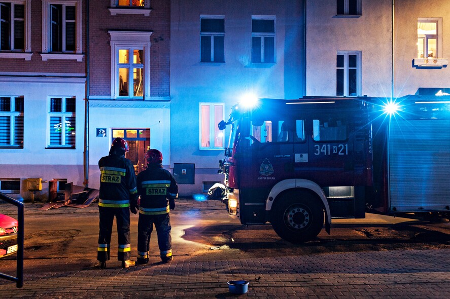 Elbląg, Zadymienie na Wyspiańskiego Elbląg, Zadymienie na Wyspiańskiego