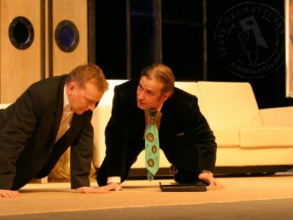 Elbląg, W "Kolacji" bawią widzów, m.in. Lesław Ostaszkiewicz i Mirosław Siedler Elbląg, W "Kolacji" bawią widzów, m.in. Lesław Ostaszkiewicz i Mirosław Siedler