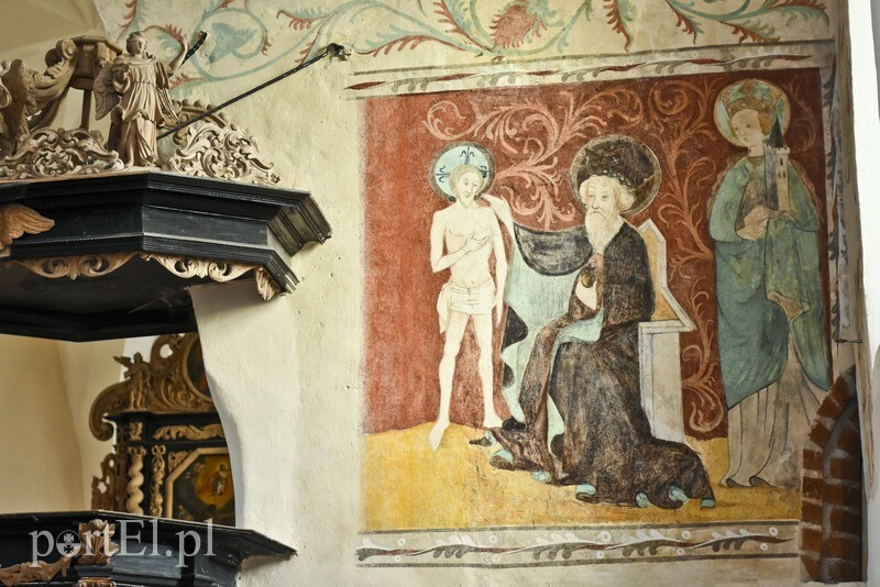 Elbląg, Średniowieczne malowidła w Mariance,