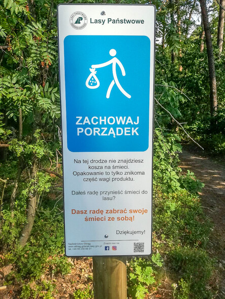 Elbląg, Nowe tabliczki z prośbą od leśników 