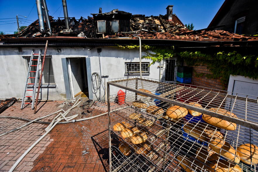 Elbląg, Pożar piekarni w Milejewie Elbląg, Pożar piekarni w Milejewie