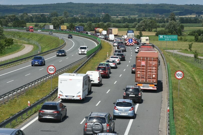 Elbląg, Na S7 w kierunku Elbląga utworzył się duży korek