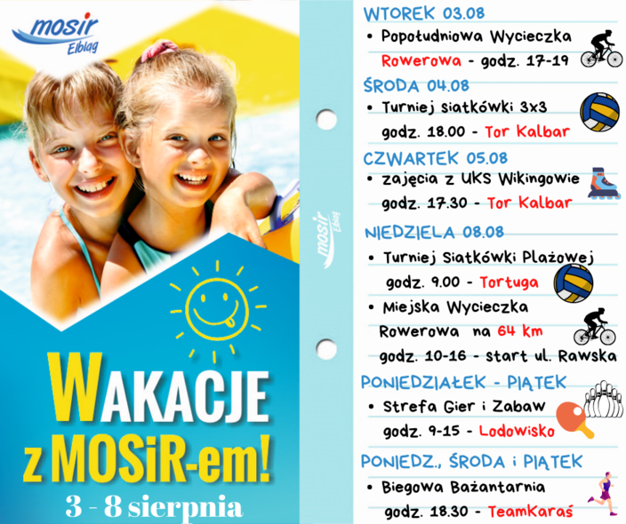 Elbląg, Siatkówka i rowery, czyli Wakacje z MOSiR-em Elbląg, Siatkówka i rowery, czyli Wakacje z MOSiR-em