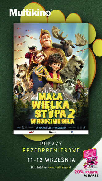 Elbląg, Multikino: „Mała Wielka Stopa 2: w rodzinie siła” przedpremierowo Elbląg, Multikino: „Mała Wielka Stopa 2: w rodzinie siła” przedpremierowo