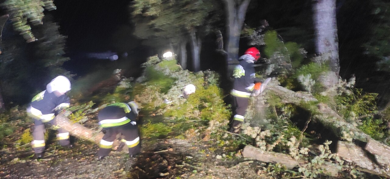 Elbląg, Silnie powiało – pracowita noc braniewskich strażaków