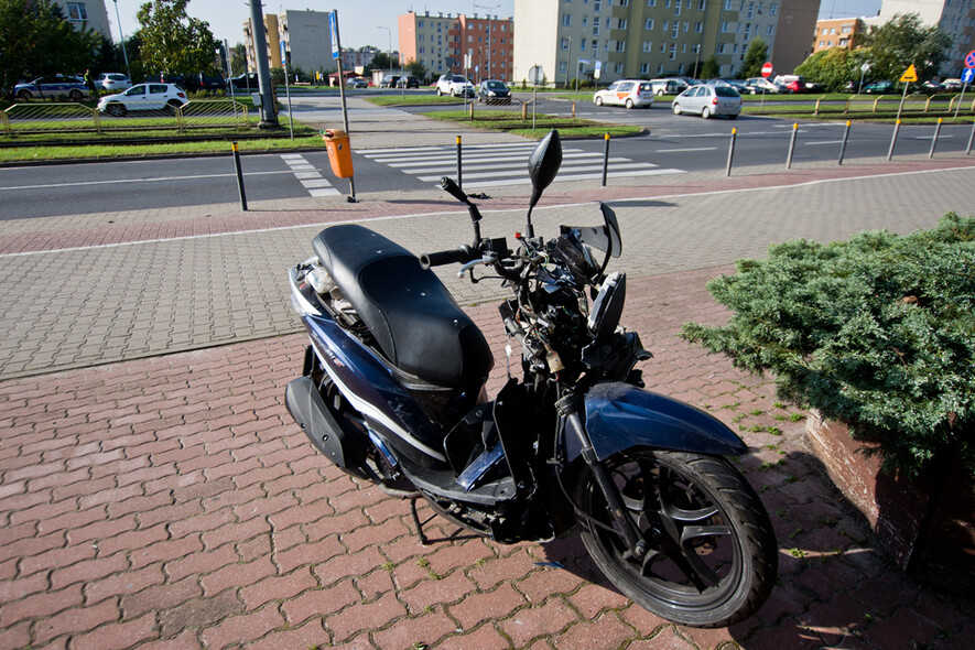 Elbląg, Zderzenie motocyklisty z audi na ul. Płk. Dąbka
