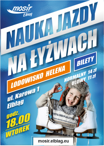 Elbląg, Naucz się jeździć na łyżwach z MOSiR