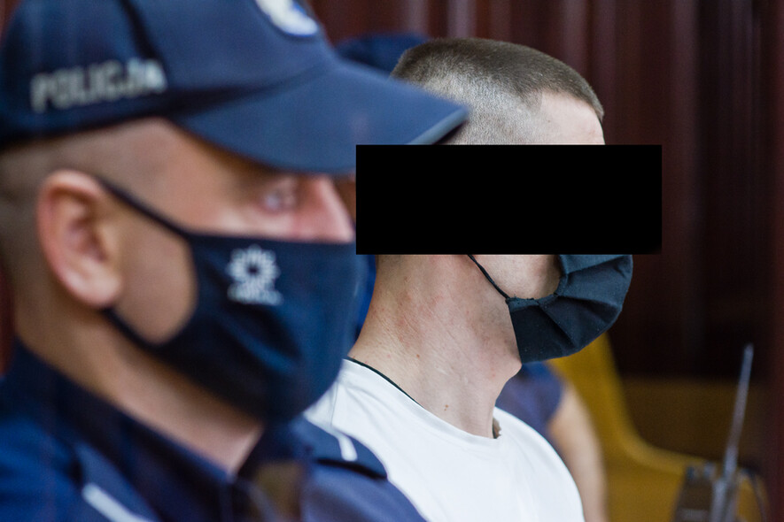 Elbląg, Oskarżony Michał Z. podczas rozprawy, Elbląg, Oskarżony Michał Z. podczas rozprawy,