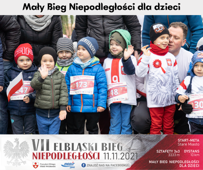 Elbląg, Najmłodsi na start Biegu Niepodległości