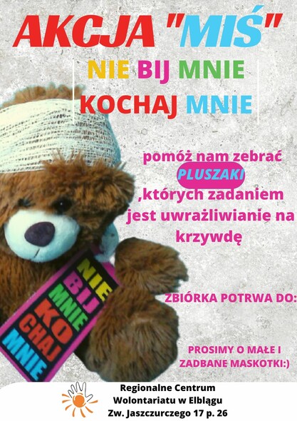 Elbląg, Akcja "Miś - nie bij mnie, kochaj mnie”