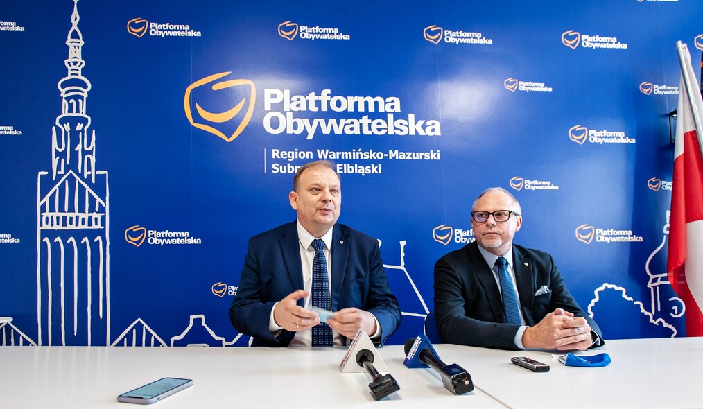 Elbląg, Konferencja prasowa PO, Elbląg, Konferencja prasowa PO,