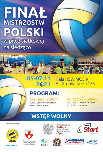 Elbląg, Wkrótce finał Mistrzostw Polski w piłce siatkowej na siedząco! Elbląg, Wkrótce finał Mistrzostw Polski w piłce siatkowej na siedząco!