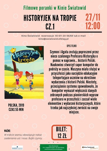 Filmowy poranek w Kinie "Światowid" Filmowy poranek w Kinie "Światowid"