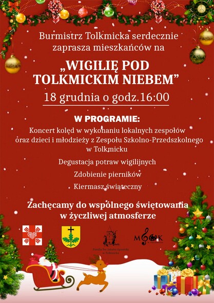 Elbląg, Wigilia pod tolkmickim niebem Elbląg, Wigilia pod tolkmickim niebem