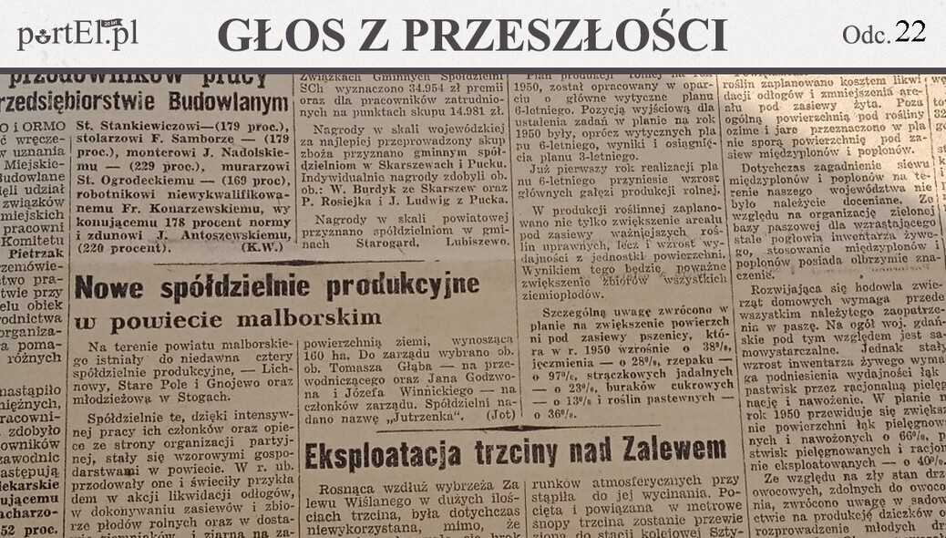 Elbląg, Źródło: Głos Wybrzeża nr 34, 1950 r.