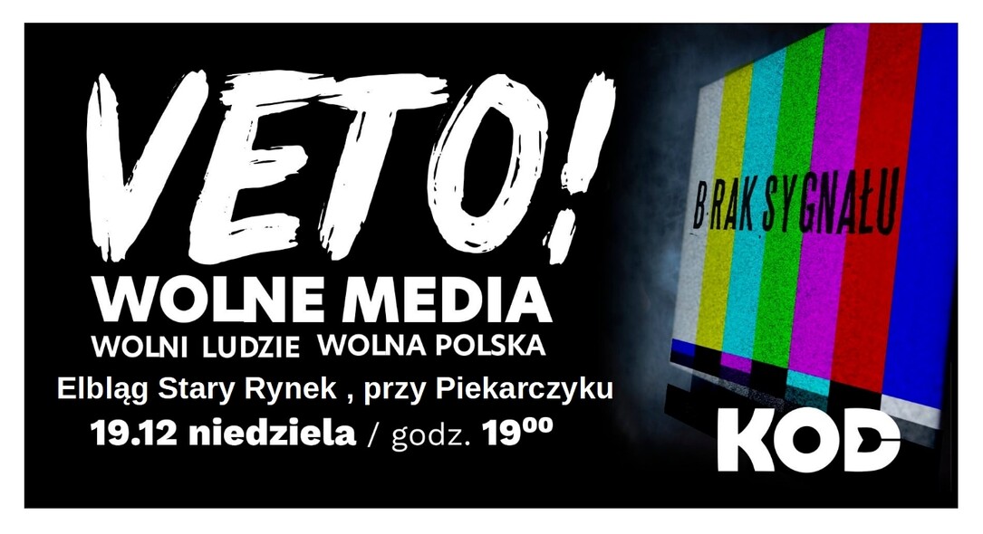 Elbląg, W obronie wolnych mediów Elbląg, W obronie wolnych mediów