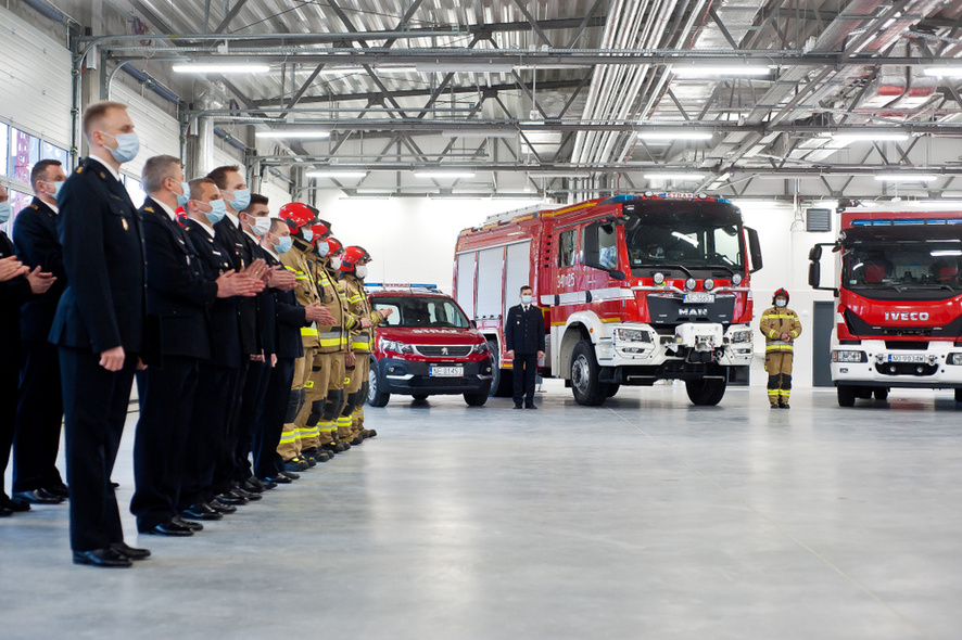 Elbląg, Przekazanie nowych wozów elbląskim strażakom, Elbląg, Przekazanie nowych wozów elbląskim strażakom,