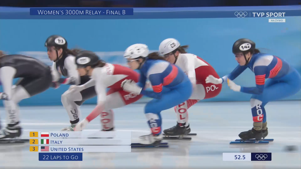 Elbląg, Polki walczyły w finale B (kadr z transmisji TVP Sport) Elbląg, Polki walczyły w finale B (kadr z transmisji TVP Sport)