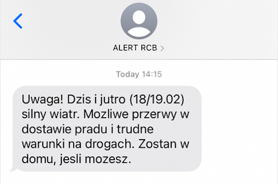 Elbląg, Powieje jeszcze mocniej. Wydano ostrzeżenie trzeciego stopnia