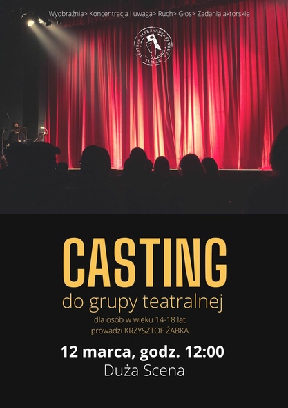 Elbląg, Casting do młodzieżowej grupy teatralnej Elbląg, Casting do młodzieżowej grupy teatralnej
