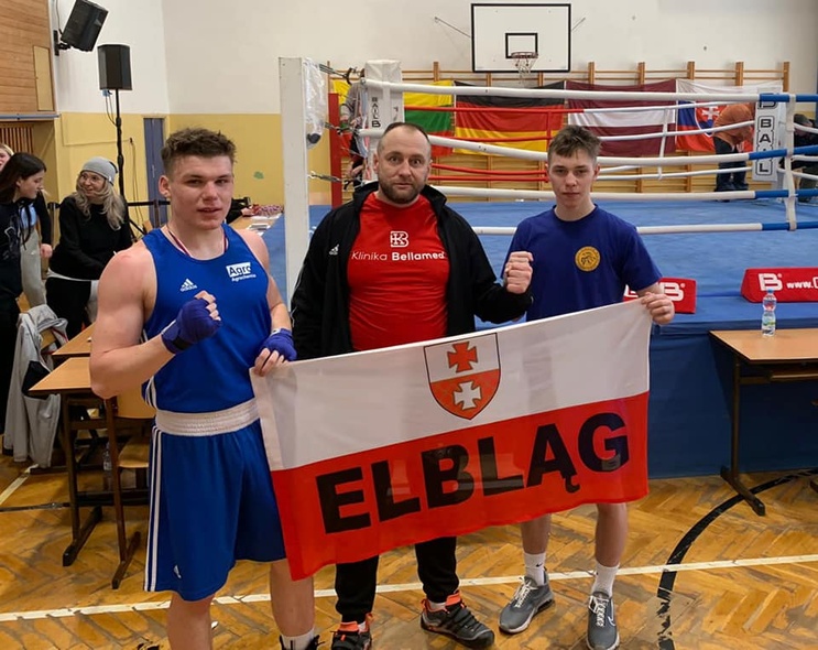 Elbląg, Od lewej: Nikodem Kozak, Patryk Bursztynowicz i Mariusz Rosiak na turnieju w Czechach Elbląg, Od lewej: Nikodem Kozak, Patryk Bursztynowicz i Mariusz Rosiak na turnieju w Czechach