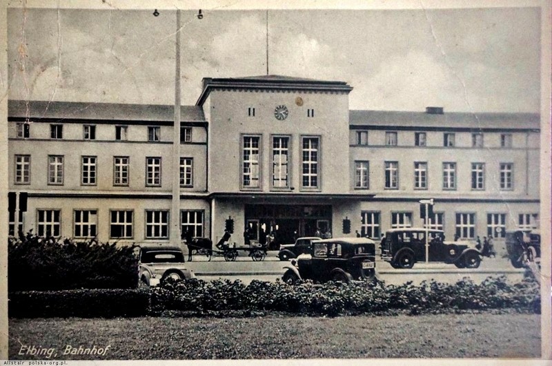 Elbląg, Budynek dworca dawniej