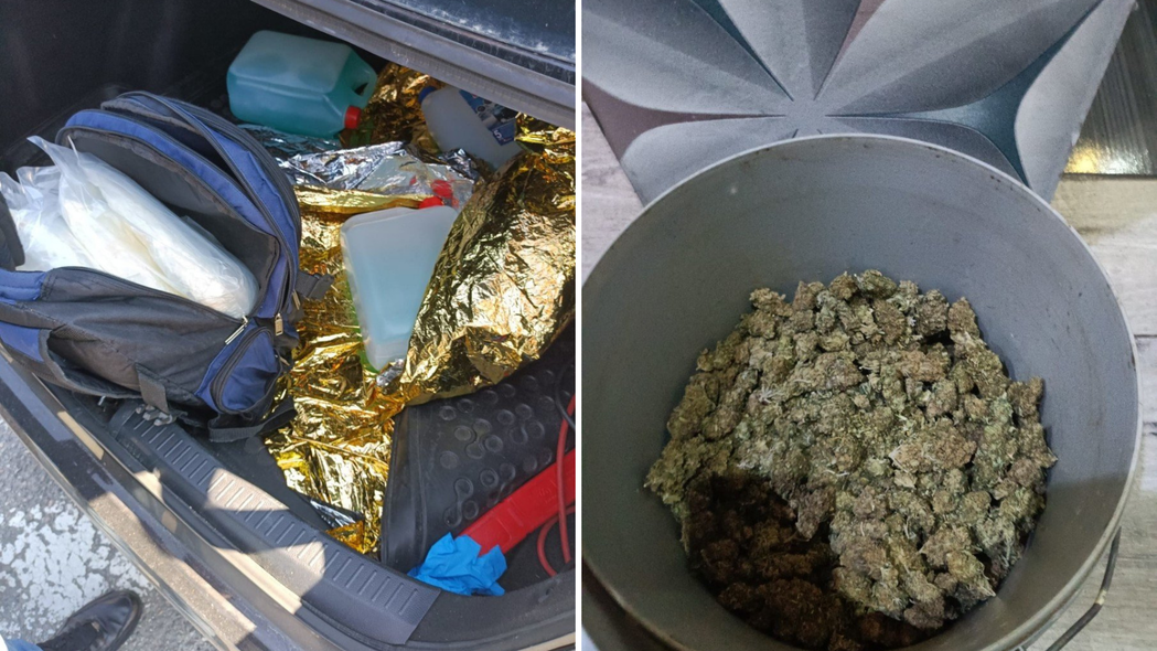 Elbląg, Amfetamina znaleziona w plecaku i marihuana znaleziona w jednym z mieszkań