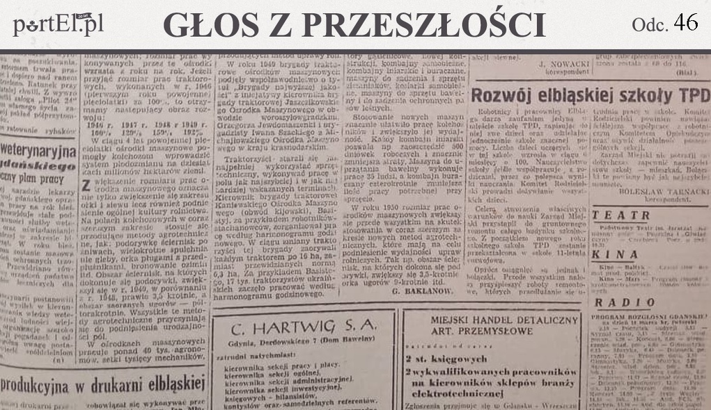 Elbląg, Głos Wybrzeża nr 73, 1950 r.