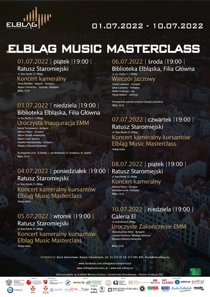 Elbląg, Trwa Elblag Music Masterclass Elbląg, Trwa Elblag Music Masterclass
