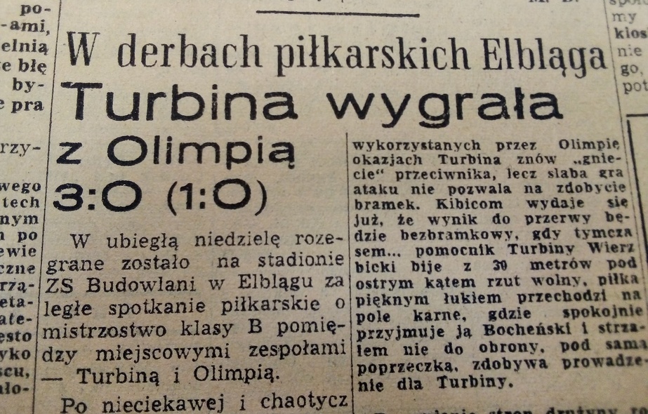 Elbląg, Fragment artykułu z Dziennika Bałtyckiego z 1955 r. Elbląg, Fragment artykułu z Dziennika Bałtyckiego z 1955 r.