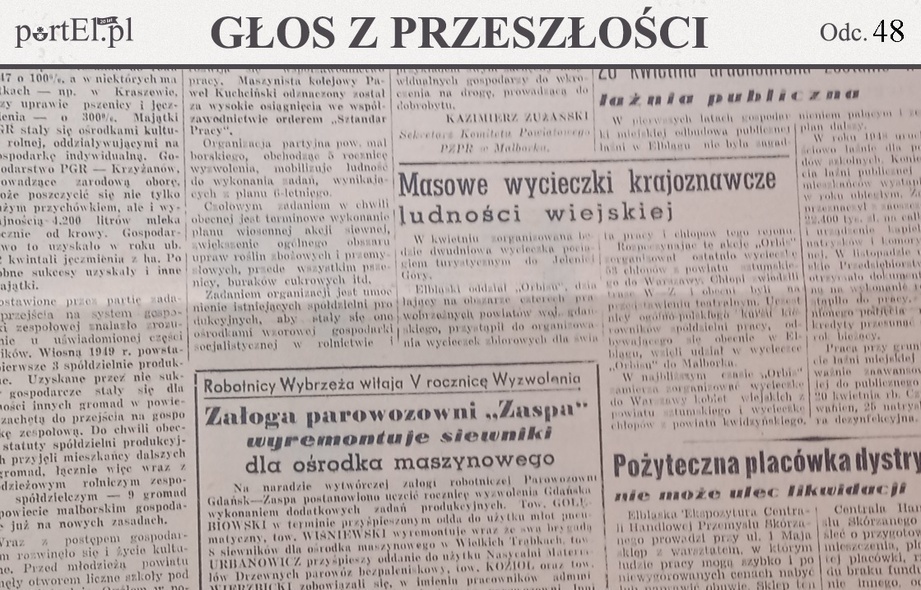 Elbląg, Głos Wybrzeża nr 76, 1950 r.