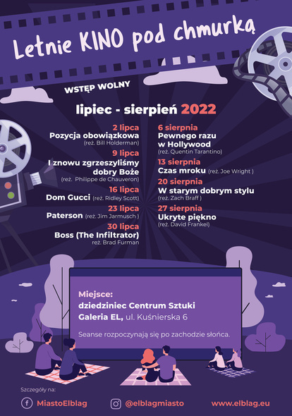 Elbląg, Letnie kino pod chmurką Elbląg, Letnie kino pod chmurką