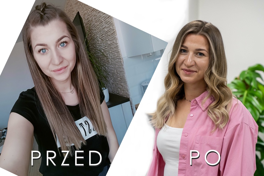 Elbląg, Pani Marta przed i po metamorfozie w Salonie Fryzjerskim Point Elbląg, Pani Marta przed i po metamorfozie w Salonie Fryzjerskim Point