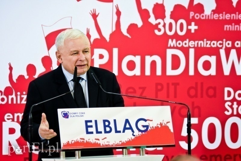 Elbląg, Jarosław Kaczyński na spotkaniu w Elblągu we wrześniu 2019 roku