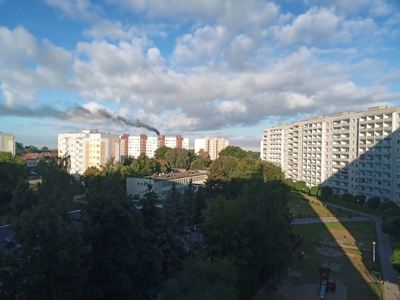 Elbląg, Czarny dym z kotłowni EKO