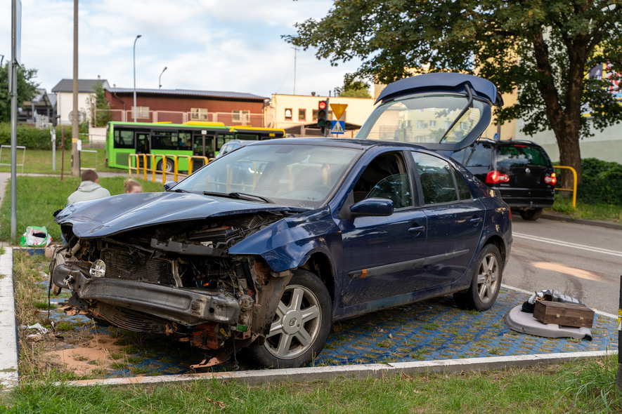 Elbląg, Kolizja na Brzeskiej. Sprawca nie miał prawa jazdy