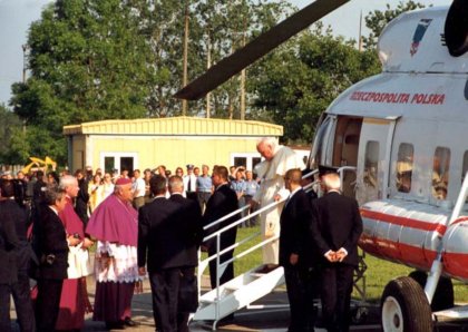 Elbląg, Przylot Jana Pawła II do Elbląga