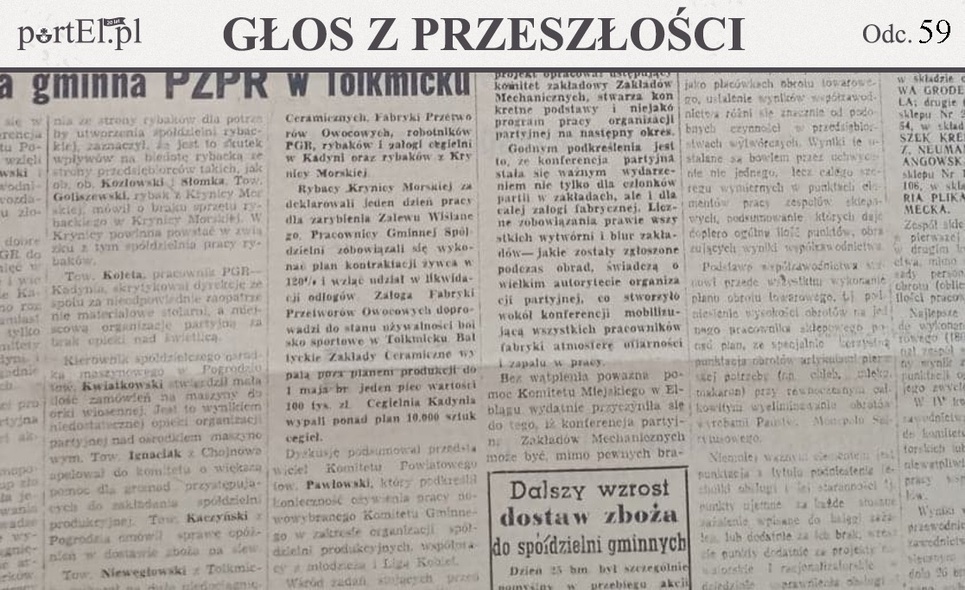 Elbląg, Głos Wybrzeża nr 88, 1950 r.