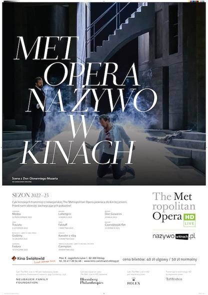 Elbląg, Nowy sezon z The Metropolitan Opera Elbląg, Nowy sezon z The Metropolitan Opera