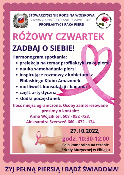 Elbląg, Spotkanie poświęcone profilaktyce raka piersi