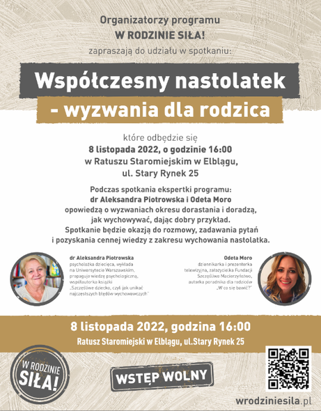 Elbląg, Spotkanie w ramach programu "W rodzinie siła" Elbląg, Spotkanie w ramach programu "W rodzinie siła"