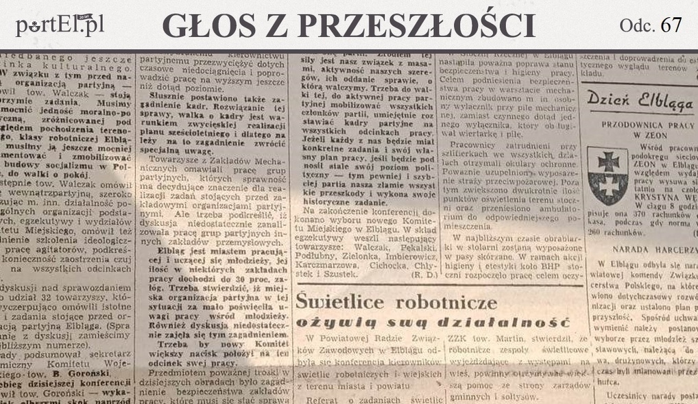 Elbląg, Głos Wybrzeża nr 97, 1950 r.