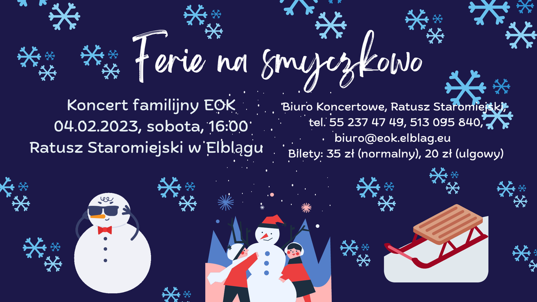 Elbląg, Ferie na smyczkowo. Koncert familijny EOK Elbląg, Ferie na smyczkowo. Koncert familijny EOK