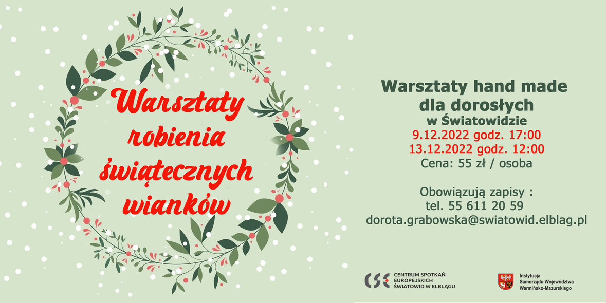 Elbląg, Warsztaty DIY z robienia świątecznych wianków Elbląg, Warsztaty DIY z robienia świątecznych wianków