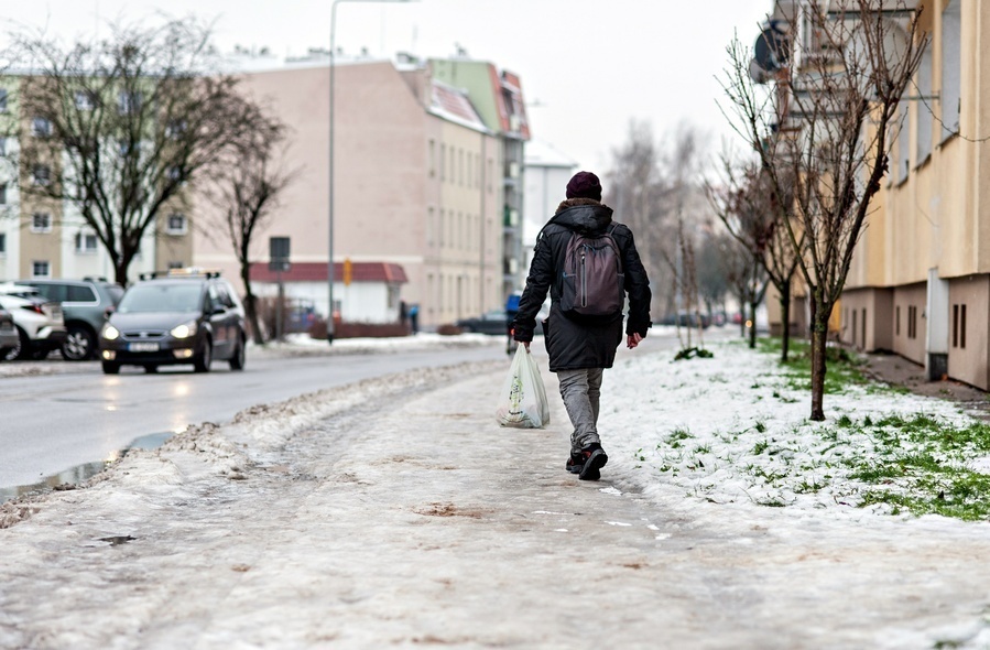 Elbląg, Ślizgawica na chodnikach Elbląg, Ślizgawica na chodnikach