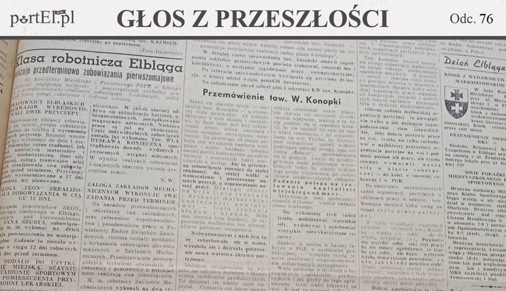 Elbląg, Głos Wybrzeża nr 107, 1950 r.