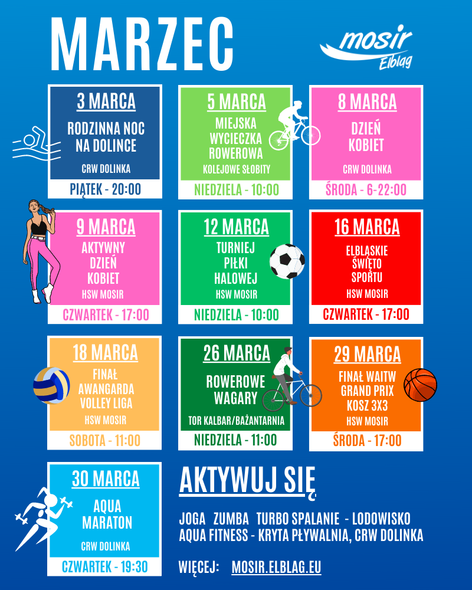 Elbląg, Sportowy marzec z MOSiR-em Elbląg, Sportowy marzec z MOSiR-em