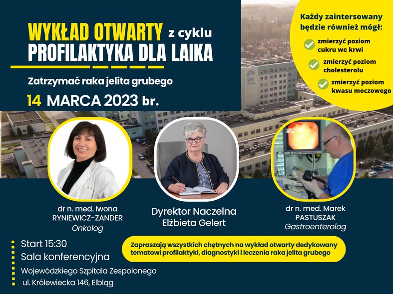 Elbląg, Wykład otwarty na temat raka jelita grubego Elbląg, Wykład otwarty na temat raka jelita grubego