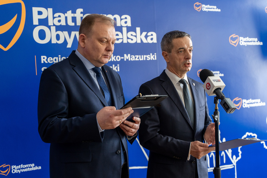 Elbląg, Konferencja prasowa Jerzego Wcisły i Michała Missana Elbląg, Konferencja prasowa Jerzego Wcisły i Michała Missana
